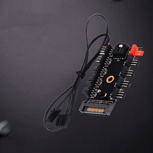 For Computer Case Fan Hub 8-Way/10-Way Hub Splitter Chassis Fan Board Parts - Afbeelding 1 van 13