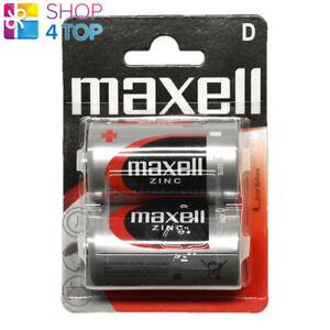 2 Maxell D Batteries Zinc LR20 1.5V R20 2BL Battery Blister Pack Exp 2023 New