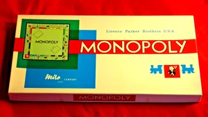 Vintage Used 1961 FRENCH Edition MONOPOLY Game Miro Co. Paris France - Bild 1 von 6
