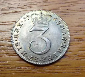 GEORGE III SILVER THREEPENCE 1762 - Picture 1 of 4