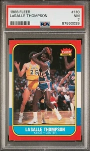 1986 Fleer #110 LaSalle Thompson Rookie Kings PSA 7 - Picture 1 of 2
