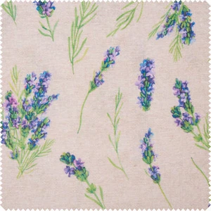 Tela motivo aspecto lino "Lavanda", 140 cm de ancho, por metro - Imagen 1 de 4