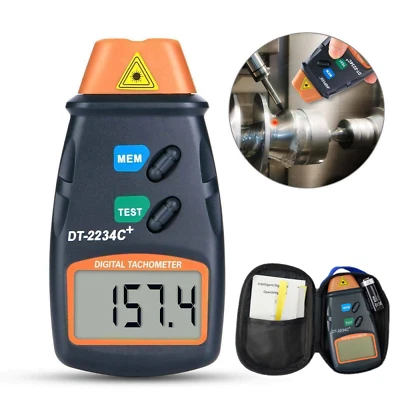 Digital Tachometer Non Contact Laser Photo RPM Tach Meter Motor Speed Gauge