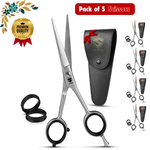 6.0'' Professional Hairdressing Barber Salon Hair Cutting Scissors Shears - 5PCS - Picture 1 of 7