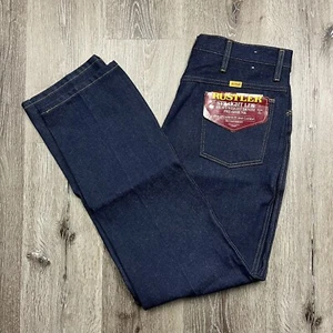 NWT Vintage 70s 80s Rustler Straight Leg Heavyweight Denim Jeans 36x32 Talon Zip - Picture 1 of 7