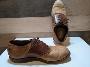 Vintage Footjoy Classics brauner Sattel stachelloser Golfschuh Größe 10 (7867) - Bild 1 von 7