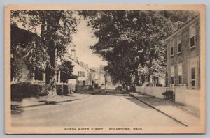 North Water Street Edgartown Ma Albertype Postcard Posted 1943 - Picture 1 of 2