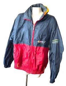 Vintage NASCAR Swingster Goodyear Colorblock Windbreaker Jacket L Navy Blue Red - Picture 1 of 4