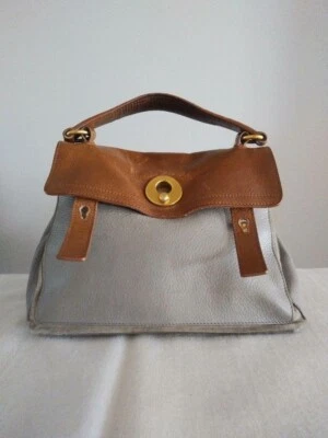 Bolso de Mano Saint Laurent Bolso Musa Gris Beige Auténtico de Japón Foto 1 de 4