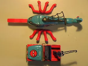 Spiderman VINTAGE 1979 Jeep/Copter Lot of 4+ Parts Corgi Die-Cast METAL Marvel!! - Picture 1 of 8