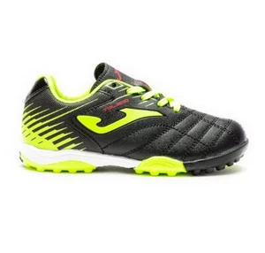 Joma Kids' Toledo JR TF Turf Soccer Shoes (4 Big Kid, Black/Fluoro Yellow) - Picture 1 of 1