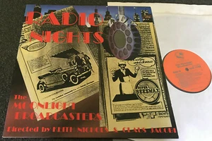 THE MOONLIGHT BROADCASTERS-RADIO NIGHTS-1ST PRESS STOMP OFF 1989 VINYL LP (M-/M) - Picture 1 of 4