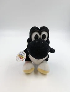 Rara bambola peluche vintage 1999 Nintendo Black Yoshi Toyssite Bean Bag con etichetta - Foto 1 di 5