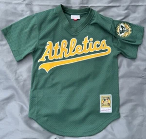 Camiseta Mitchell Ness 1998 Oakland A’s Rickey Henderson verde S NC 24 Cooperstown - Imagen 1 de 8