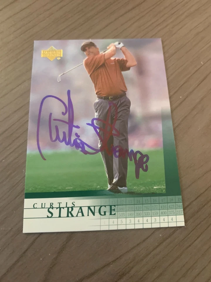CARTÃO DECK SUPERIOR 2001 AUTOGRAFADO CURTIS STRANGE COM CERTIFICADO DE AUTENTICIDADE  - Imagem 1 de 1