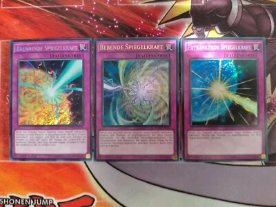 BRENNENDE / BEBENDE / ERTRÄNKENDE SPIEGELKRAFT - Secret Ultra Rare / 1. NM Set  - Bild 1 von 4