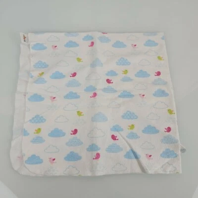 Circo Bird Cloud Manta Bebé Franela Algodón Recepción Blanco Rosa Azul Foto 1 de 4