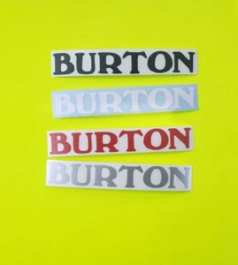 Burton Snowboard Sticker Set of 4 in 4 different Colors (White,Red,Black,Silver) - Picture 1 of 1