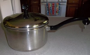 Vintage Faberware Aluminum Clad Stainless Steel 3 qt. Pot w/ Lid USA cookware - Picture 1 of 8