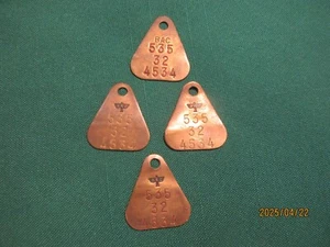 BOEING AIRCRAFT COMPANY BRASS TOOL TAGS - Picture 1 of 4