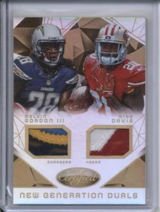 2015 Panini Certified (MELVIN GORDON III / MIKE DAVIS) Game Used Patch /25 - Picture 1 of 2