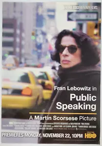 Anuncio Martin Scorsese "Hablar en público" Fran Lebowitz HBO New Yorker 2010 7,5x10,5" - Imagen 1 de 1