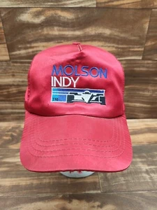 MOLSON INDY Vintage Racing Hat Toronto Original 80's Snapback Satin - Picture 1 of 12