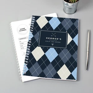 Personalised Golf Log Book A5 Journal Golfer Gift Scorecard Logbook Record Score - Picture 1 of 4