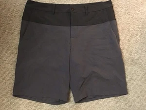 New LULULEMON Men’s Classic Fit Stretch Casual Shorts, BLACK & GRAY, 40 - Picture 1 of 5