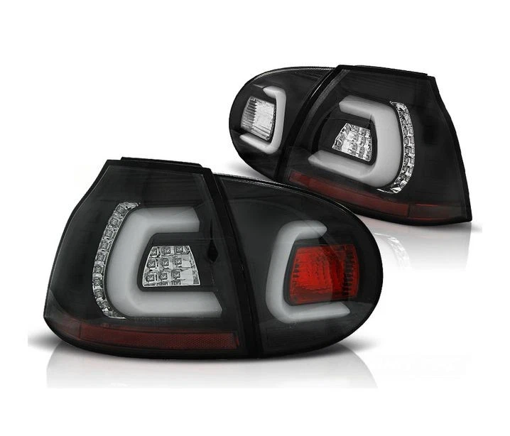 rear lights for vw golf 5 2003 2004 2005 2006 2007 2008 2009 hatchback black led - Image 1 of 1