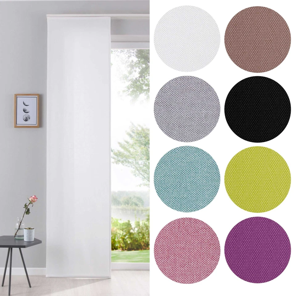 Schiebegardine Flächenvorhang Cationic Blickdicht Leinen Optik seidenmatt - Bild 1 von 1