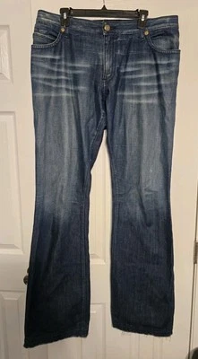 Robin's Jeans Mens Long Flap Pants Size 40 (36x36) Blue Vintage Look Made In USA - Image 1 of 4