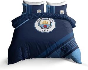Manchester City FC Double Duvet Dark Rayz Reversible Pillow Official Licensed - Picture 1 of 5