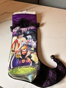Disney Parks Villains Holiday Christmas Stocking Cruella Ursula Maleficent Queen - Picture 1 of 8
