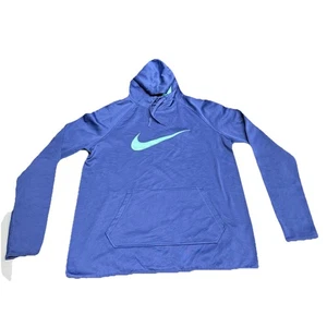 Sudadera con Capucha Nike Dri Fit Para Mujer Mediana M Pullover Azul Swoosh Logo Usada en Excelente Condición - Imagen 1 de 15