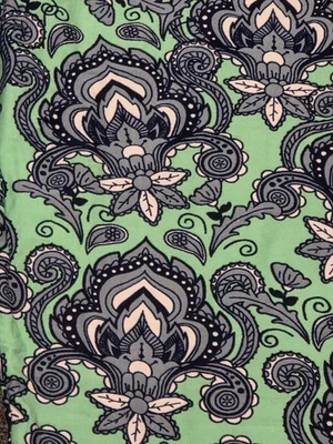 Lularoe TC Leggings- NWOT- Geometric Floral Print- Green, Black, Grey, White - Image 1 of 3