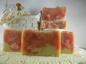Pink Jasmine Goat Milk Soap Shea, Cocoa Butter Natural Artisan Homemade - Picture 1 of 9