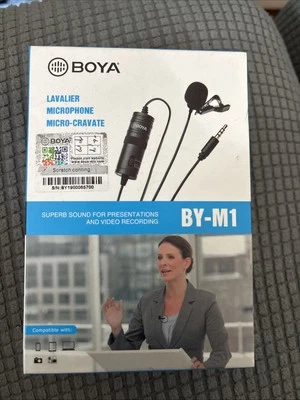 BOYA BY-M1 Lavalier Microphone for Smartphones Canon Nikon DSLR Cameras - Image 1 of 3