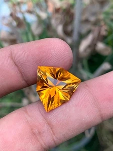 11.56 Ct GIE Certified Genuine Natural Yellow Sapphire Fancy Cut Loose Gemstone - Picture 1 of 5