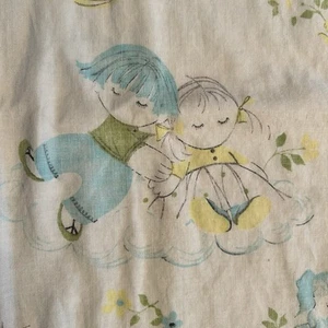 VTG Kids Pillowcase 1960s-1970s Boy Girl Cat Bear Bunny Dog Lion Repurpose READ - Picture 1 of 12