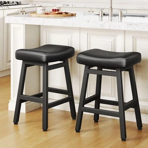 Counter Height Bar Stools Set of 2, 24 Inch Barstools for Kitchen Counter, Ki... - Picture 1 of 9