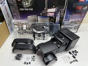 Tamiya Grand Hauler Cab Body Interior Window Back Driver 1/14 Semi 56344 Black - Picture 1 of 4