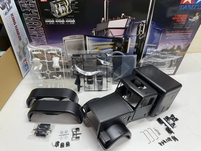 Tamiya Grand Hauler Cab Body Interior Window Back Driver 1/14 Semi 56344 Black - Image 1 of 4