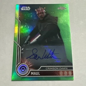 2023 Star Wars Topps Chrome Darth Maul Sam Witwer Auto Autograph Green Ref /99 - Picture 1 of 3