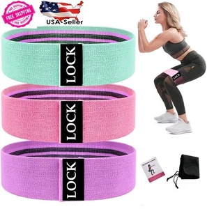 Hip Resistance Bands, Soft & Non Slip Design,Fabric elastic 3 Levels Hip Band - Picture 1 of 12