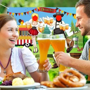 Germany Munich Beer Festival Party Fabric Background Banner - Bild 1 von 29