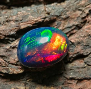 AAA+ Quality Ethiopian Black Fire Opal 14.80 CT Multi Fire Opal Loose Gemstone - Picture 1 of 10