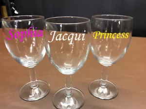 Personalised Custom Bespoke Wine Glass Drink Gift Girls Boys Name Any Text - Picture 1 of 1
