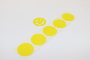 Lot of 100 Tanning Bed Body Stickers Yellow Smiley Face Tattoo