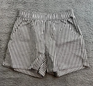 Art Class Girl's Size XL (14) Striped Seersucker Shorts Black/White - Picture 1 of 5